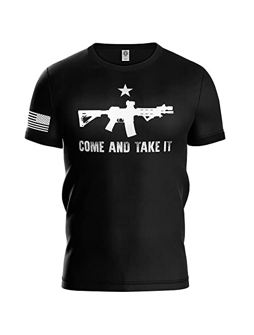 Buy Tactical Pro Supply Pro Gun US Flag Military Army Mens TShirt Printed & Packaged in The USA