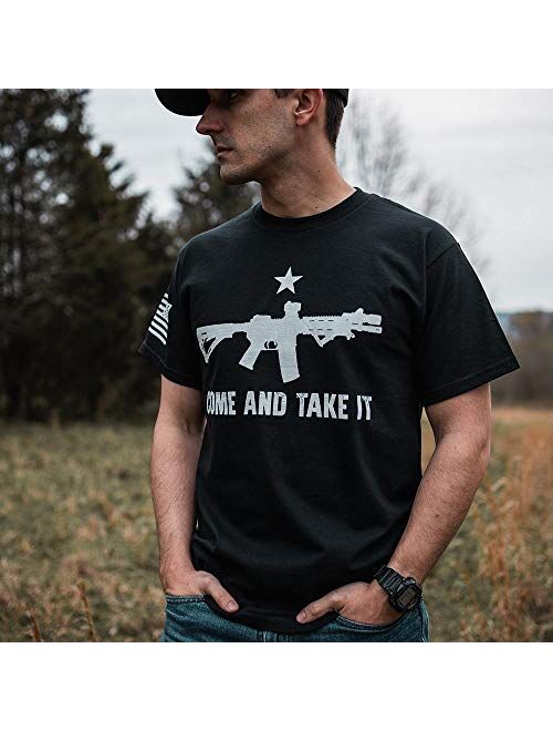 Tactical Pro Supply Pro Gun US Flag Military Army Mens T-Shirt Printed & Packaged in The USA