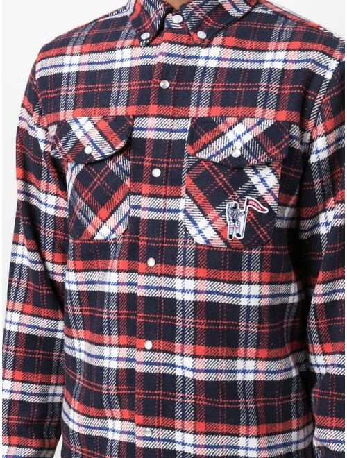 Billionaire Boys Club patch-pocket check-print shirt