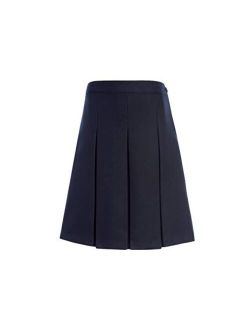 Solid Box Pleat Skirt, Kids School Uniform Clothes for Little & Big Girls