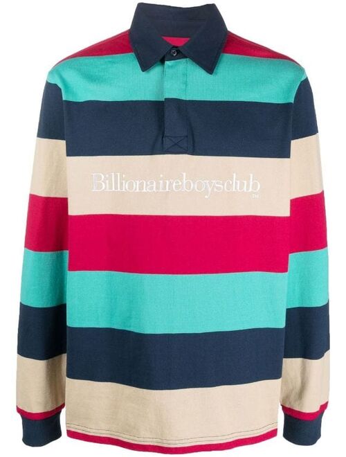 Billionaire Boys Club striped long-sleeve polo-shirt