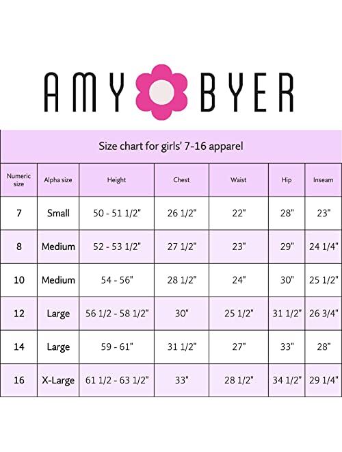 Amy Byer Girls' Big Size 7-16 Knit Skater Skirt with Foldover Waist