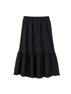 Girls' Casual Midi Skirt