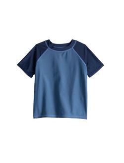 Toddler Boy Jumping Beans Short Sleeve Rash Guard Swim Shirt