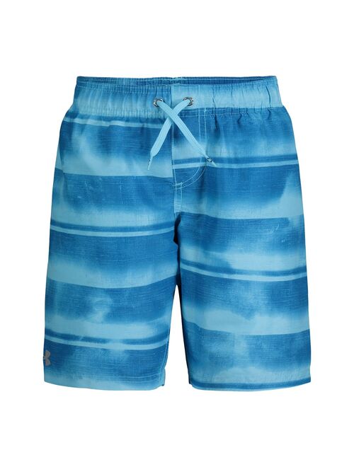 Boys 7-16 Under Armour Gated Striped Volley Swim Shorts
