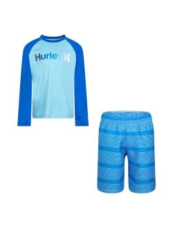 Boys 4-7 Hurley Shoreline Top & Shorts Swim Set