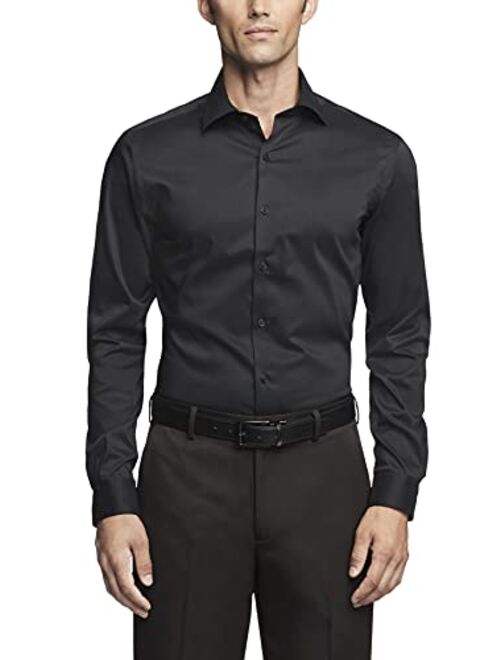 Van Heusen Men's Dress Shirt Slim Fit Ultra Wrinkle Free Flex Collar Stretch
