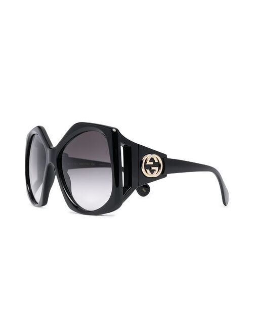 Gucci Eyewear oversized heptagon-frame sunglasses