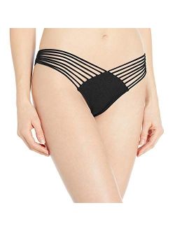 Women's Verano De Rumba Strappy Brazilian Ruched Back Bikini Bottom