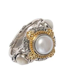 Women's Sterling Silver & 18K Gold Pearl Ring, Hestia Collection