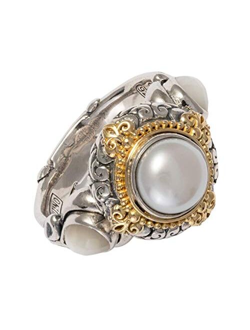 Konstantino Women's Sterling Silver & 18K Gold Pearl Ring, Hestia Collection