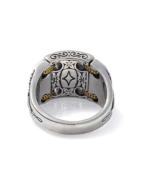 Konstantino Men's Sterling silver & 18K gold Cross Ring, Size 7