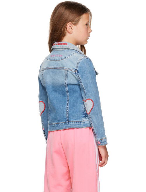 Marc Jacobs Kids Blue Denim Patch Jacket