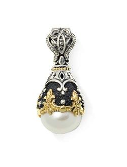 Womens Sterling Silver and 18K Yellow Gold, Pearl Nemesis Pendant