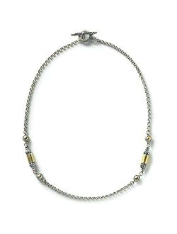 Women's Aspasia Collection 925 Sterling Silver and 18K Gold Chain, 18 Inches