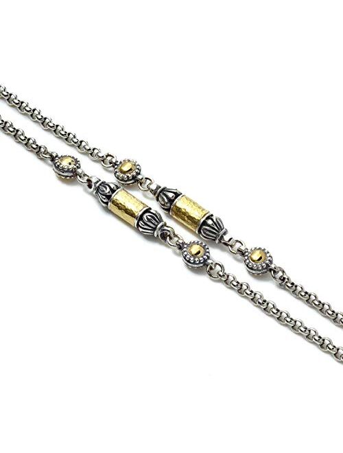 Konstantino Women's Aspasia Collection 925 Sterling Silver and 18K Gold Chain, 18 Inches