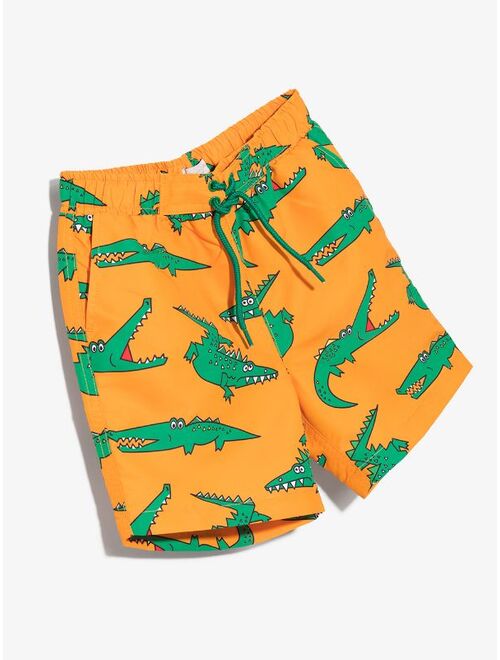 Stella McCartney Kids crocodile-print recycled-polyester shorts