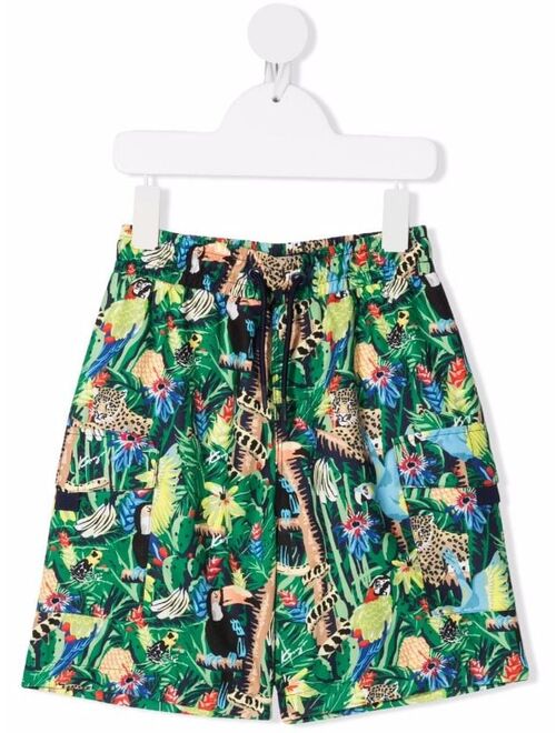 Kenzo Kids all-over print swim shorts