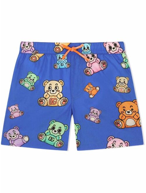 Dolce & Gabbana Kids teddy bear swim shorts