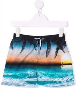 Niko graphic-print swim shorts