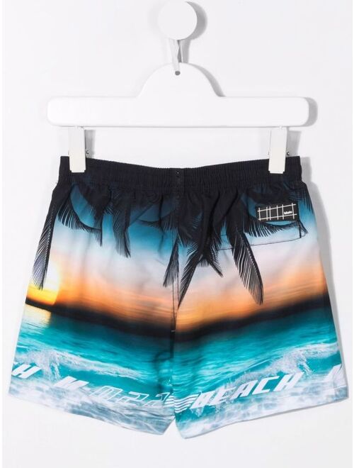Molo Niko graphic-print swim shorts