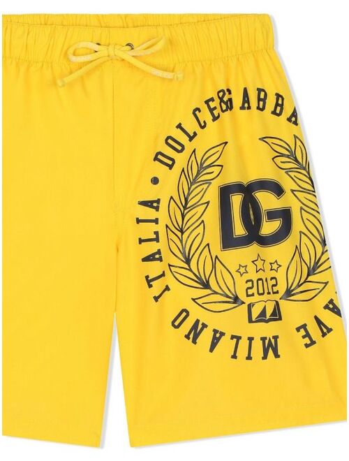 Dolce & Gabbana Kids DG logo-print swim shorts