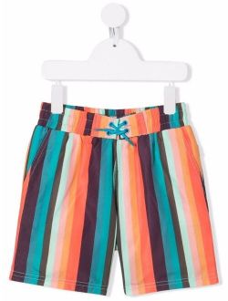 Paul Smith Junior striped drawstring swim shorts