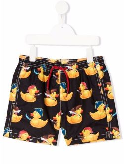 MC2 Saint Barth Kids Duckie-print swim shorts