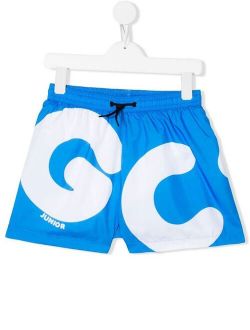 Gcds Kids logo-print swim shorts