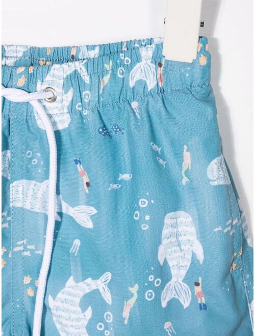 Knot Parker motif-print swim shorts