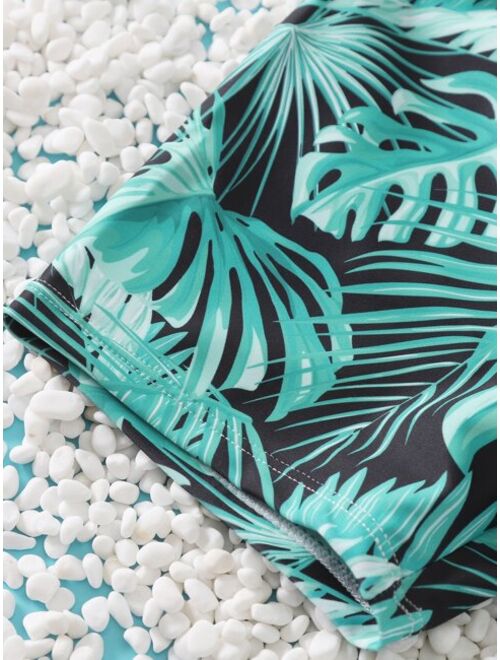 Shein Toddler Boys Tropical Print Beach Swimsuit
