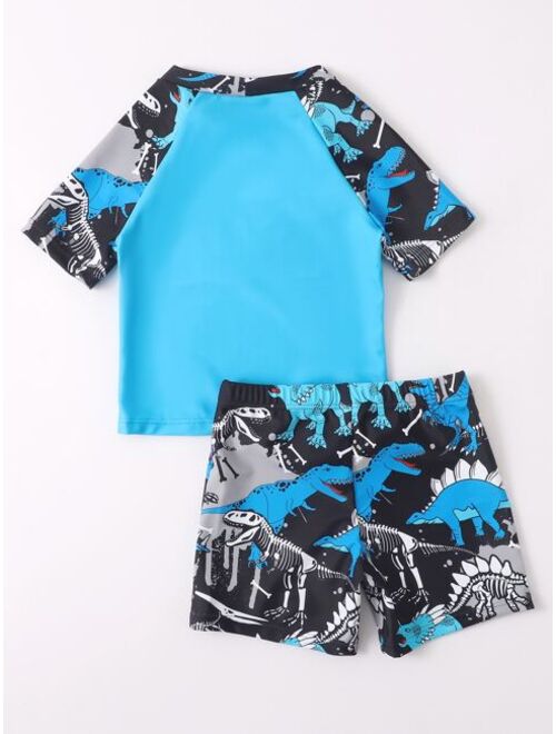 Shein Toddler Boys Letter Graphic Swimsuit