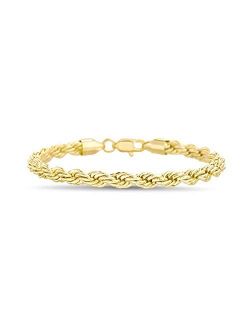 Mens Bracelet Gold Tone Classic Twist French Rope Chain Bracelet Anklet for Women