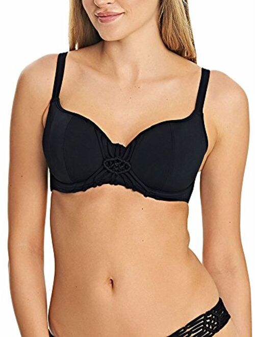 Freya Women's Standard Macrame Sweetheart Padded Underwire Bikini Top