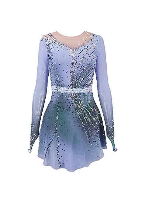 Liuhuo Handmade Ice Figure Skating Dress Women Girls Skate Competition Custumes Performance