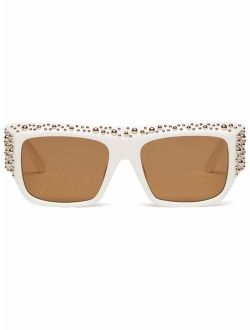 Casablanca studded square-frame sunglasses