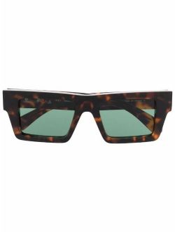 Off-White Nassau tortoiseshell square-frame sunglasses