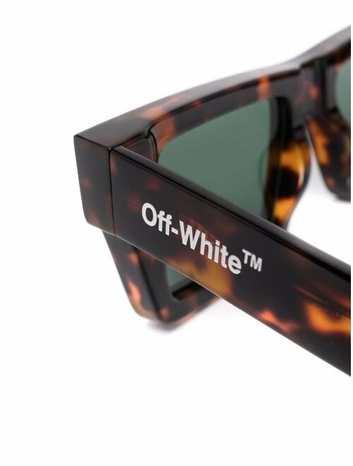 Off-White Nassau tortoiseshell square-frame sunglasses