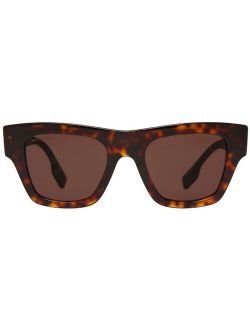tortoiseshell-effect square-lens sunglasses