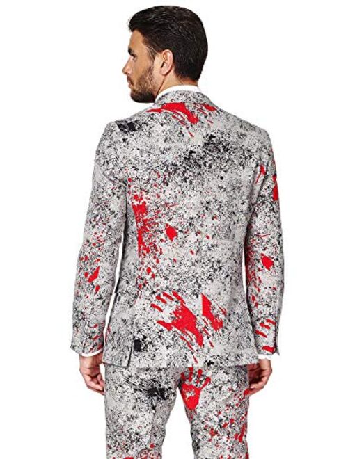 OppoSuits Men's Skulleton Party Halloween Costume Suit