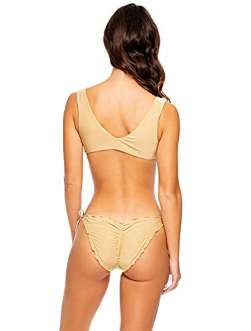 Luli Fama Muse Feels Wavy Ruched Back Full Tie Side Bottoms