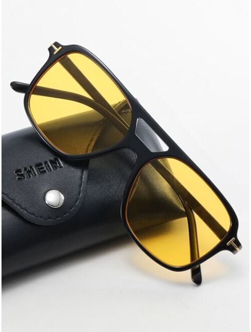 Shein Men Tinted Lens Fashion Glasses