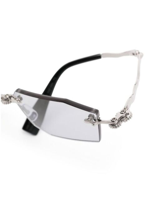 Kuboraum H40 rectangle-frame sunglasses