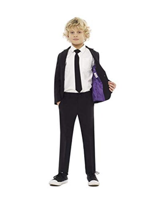 Opposuits Crazy Suits for Boys Aged 2-8 Years Comes with Jacket, Pants and Tie Groovy Grey