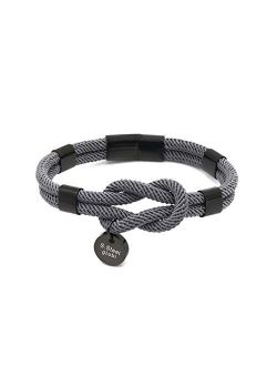 globi Paracord Braided Rope Bracelet for Men Women | Lightweight Nautical Unisex Cuff Bracelet with Stainless Steel Magnetic Clasp