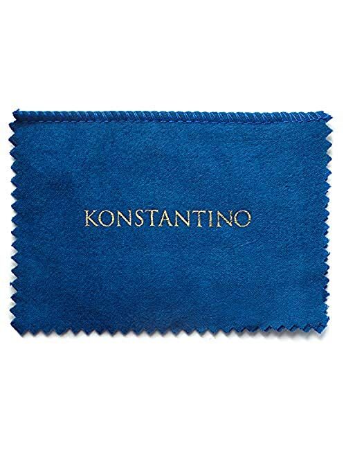 Konstantino Women's 925 Sterling Silver & 18k Gold 84 Hammered Band Ring