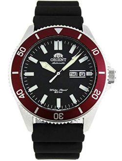 RA-AA0011B Men's Kano Silicone Band Red Bezel Black Dial Automatic Dive Watch