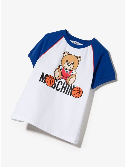 MOSCHINO KIDS Teddy Bear logo-print T-shirt