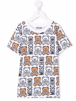KIDS teddy bear-print short-sleeved T-shirt