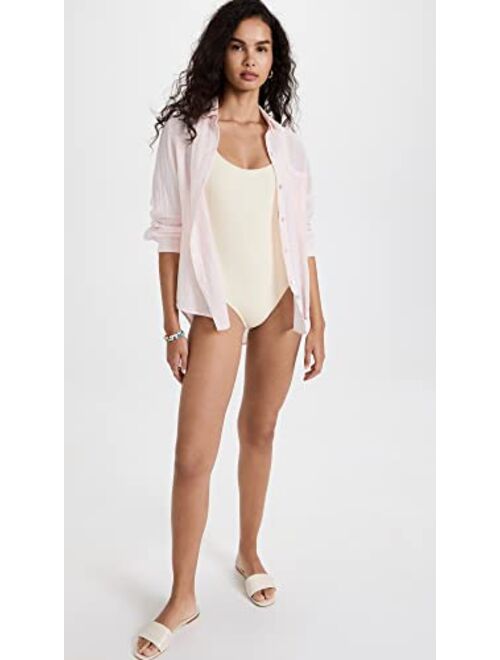 Solid & Striped Women's One Piece Swimsuit | The Anne-Marie | Cream